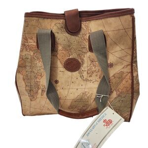 Vintage Bagoda Columbus Collection 500th Anniversary Bag Tote World Map print